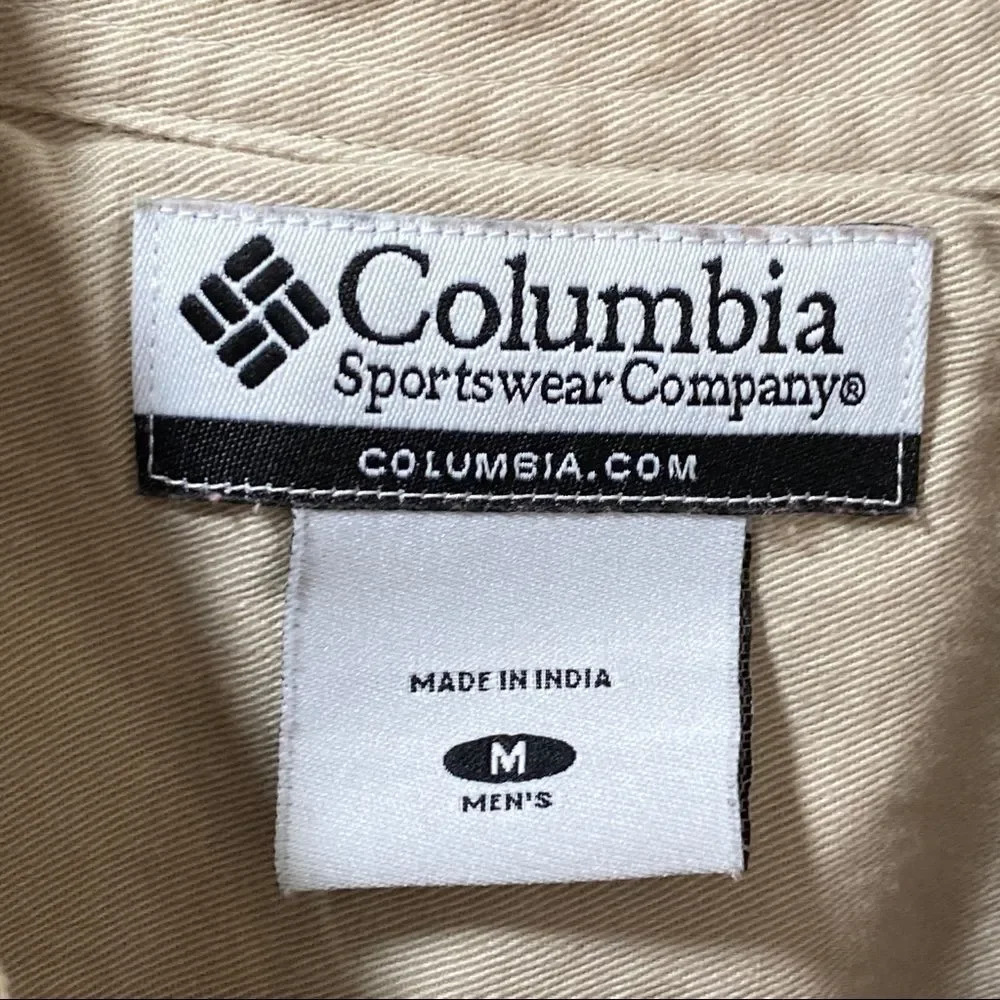 Columbia Long Sleeve Button Down Shirt Men’s Sz Med Orange/Brown - Picture 5 of 5